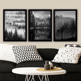 Wallity Cuadro Decorativo Enmarcado Multicolor (3 piezas)
